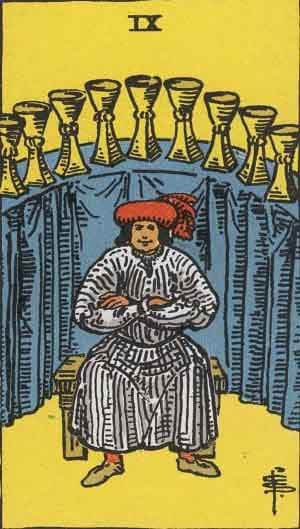 Nine of Cups tarot card meaning